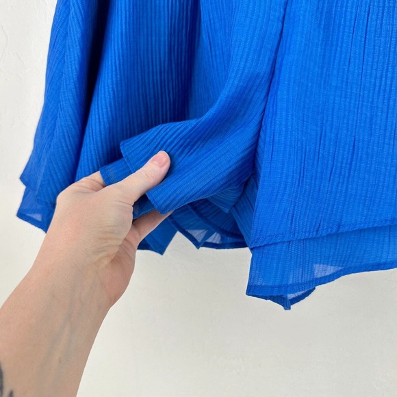 SkyLar Rose Shorts Womens Large Blue Layered Lined Flowy Elastic Waist NWT - Picture 5 of 9